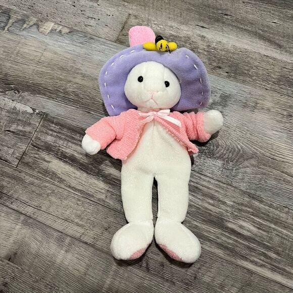 Vintage bunny with bee stuffed animal - Picture 5 of 6